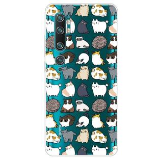For Xiaomi CC9 Pro Lucency Painted TPU Protective Case(Cats)