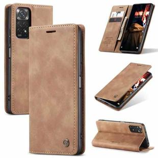 For Xiaomi Redmi Note 11 4G/Note 11S Global CaseMe 013 Multifunctional Horizontal Flip Leather Phone Case(Brown)