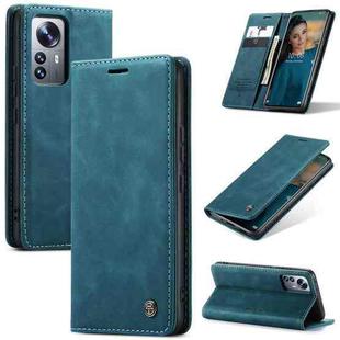 For Xiaomi 12 Pro CaseMe 013 Multifunctional Horizontal Flip Leather Phone Case(Blue)