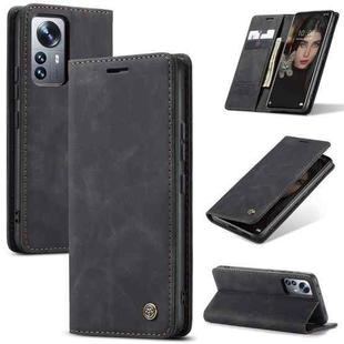 For Xiaomi 12 Pro CaseMe 013 Multifunctional Horizontal Flip Leather Phone Case(Black)