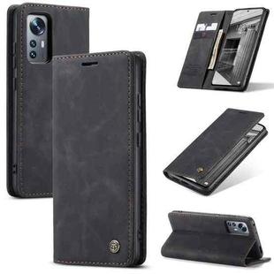 For Xiaomi 12/12X CaseMe 013 Multifunctional Horizontal Flip Leather Phone Case(Black)