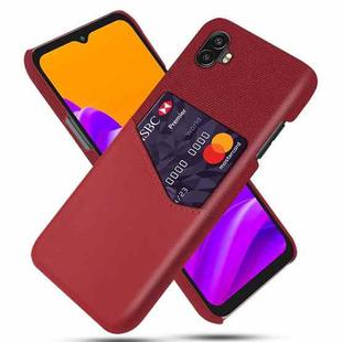 For Samsung Galaxy Xcover6 Pro Cloth Texture Card Slot PC Leather Phone Case(Red)