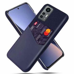 For Xiaomi 12 Lite Eurasian Cloth Texture Card Slot PC Leather Phone Case(Blue)