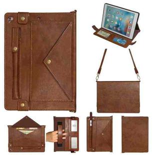 Envelope Solid Color Leather Tablet Case For iPad 9.7 2018 / 2017(Brown)