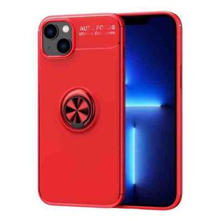Metal Ring Holder TPU Phone Case For iPhone 14 Max(Red)