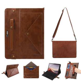 For Microsoft Surface Pro 8 Envelope Solid Color Leather Tablet Case(Brown)