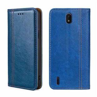 For Nokia C01 Plus/C1 2nd Editon Grid Texture Magnetic Flip Leather Phone Case(Blue)