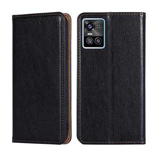 For vivo S10 / S10 Pro Gloss Oil Solid Color Magnetic Leather Phone Case(Black)