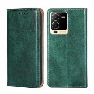 For vivo S15 5G Gloss Oil Solid Color Magnetic Leather Phone Case(Green)