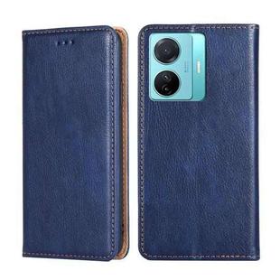 For vivo S15e 5G / T1 Snapdragon 778G Gloss Oil Solid Color Magnetic Leather Phone Case(Blue)