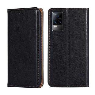 For vivo V21e 4G / Y73 2021 Gloss Oil Solid Color Magnetic Leather Phone Case(Black)