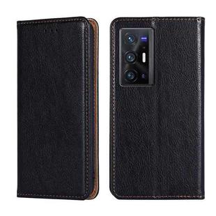 For vivo X70 Pro Plus Gloss Oil Solid Color Magnetic Leather Phone Case(Black)