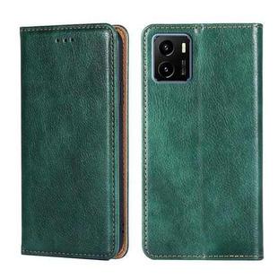 For vivo Y15s Global Gloss Oil Solid Color Magnetic Leather Phone Case(Green)