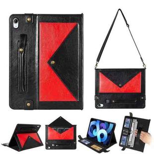 Envelope Color Matching Leather Tablet Case For iPad mini 6(Black Red)