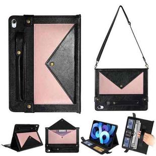 Envelope Color Matching Leather Tablet Case For iPad mini 6(Black Rose Gold)