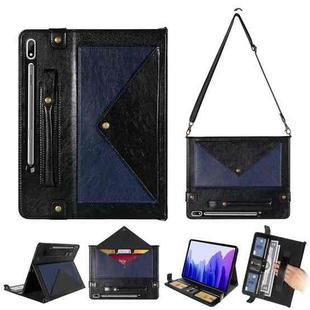 For Samsung Galaxy Tab S8 Envelope Color Matching Leather Tablet Case(Black Blue)
