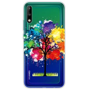 For Huawei Enjoy 10 Lucency Painted TPU Protective Case(Tree)