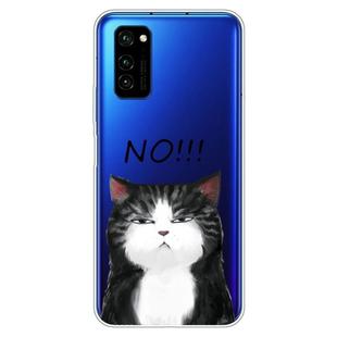 For Huawei Honor V30 Lucency Painted TPU Protective Case(Cat)