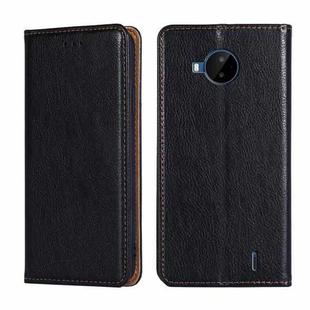 For Nokia C20 Plus Gloss Oil Solid Color Magnetic Leather Phone Case(Black)