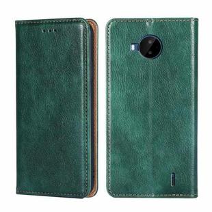 For Nokia C20 Plus Gloss Oil Solid Color Magnetic Leather Phone Case(Green)