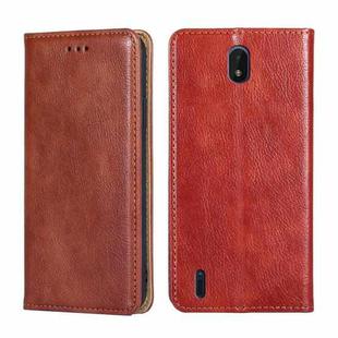 For Nokia C01 Plus / C1 2nd Edition Gloss Oil Solid Color Magnetic Leather Phone Case(Brown)