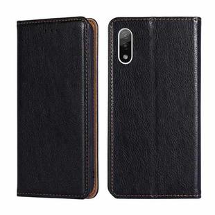 For Sony Xperia Ace II Gloss Oil Solid Color Magnetic Leather Phone Case(Black)