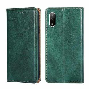For Sony Xperia Ace II Gloss Oil Solid Color Magnetic Leather Phone Case(Green)