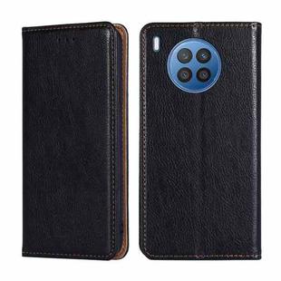 For Huawei nova 8i Gloss Oil Solid Color Magnetic Leather Phone Case(Black)