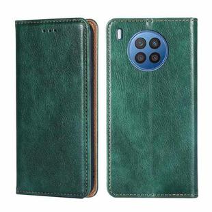 For Huawei nova 8i Gloss Oil Solid Color Magnetic Leather Phone Case(Green)