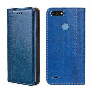 For Tecno Pop 2/Pop 2 F/Pop 2 Pro/Pop 2 Power/Itel P13 Grid Texture Magnetic Flip Leather Phone Case(Blue)