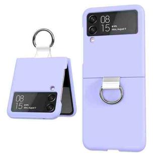 For Samsung Galaxy Z Flip4 5G PC PVC Ring Phone Case(Purple)