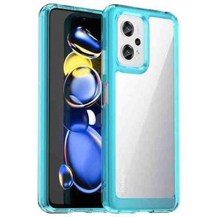 For Xiaomi K50i Colorful Series Acrylic + TPU Phone Case(Transparent Blue)