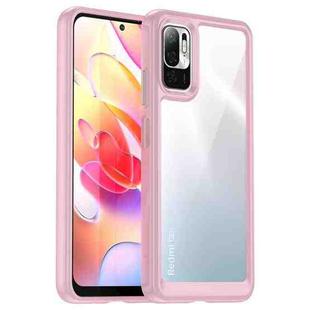 For Xiaomi Redmi Note 10 5G Colorful Series Acrylic + TPU Phone Case(Pink)