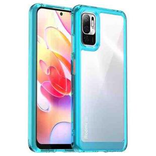 For Xiaomi Redmi Note 10T 5G Colorful Series Acrylic + TPU Phone Case(Transparent Blue)