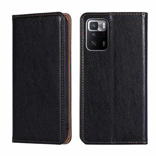 For Xiaomi Redmi Note 10 Pro China Gloss Oil Solid Color Magnetic Leather Phone Case(Black)