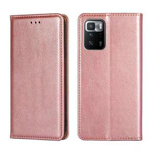 For Xiaomi Redmi Note 10 Pro China Gloss Oil Solid Color Magnetic Leather Phone Case(Rose Gold)