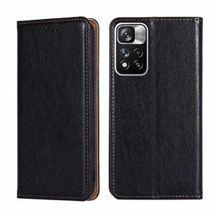 For Xiaomi Redmi Note 11 Pro 5G / Pro Plus 5G Gloss Oil Solid Color Magnetic Leather Phone Case(Black)