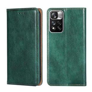 For Xiaomi Redmi Note 11 Pro 5G / Pro Plus 5G Gloss Oil Solid Color Magnetic Leather Phone Case(Green)