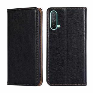 For OnePlus Nord CE 5G Gloss Oil Solid Color Magnetic Leather Phone Case(Black)