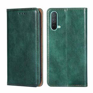 For OnePlus Nord CE 5G Gloss Oil Solid Color Magnetic Leather Phone Case(Green)