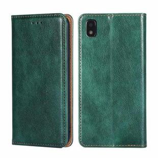 For ZTE Blade L210 Gloss Oil Solid Color Magnetic Leather Phone Case(Green)