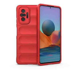 For Xiaomi Redmi Note 10 Pro 4G Magic Shield TPU + Flannel Phone Case(Red)