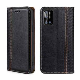 For DOOGEE N40 Pro Grid Texture Magnetic Flip Leather Phone Case(Black)