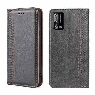 For DOOGEE N40 Pro Grid Texture Magnetic Flip Leather Phone Case(Grey)