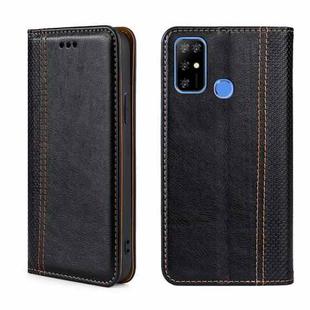 For DOOGEE X96 Pro Grid Texture Magnetic Flip Leather Phone Case(Black)