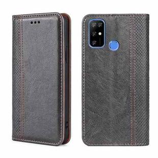 For DOOGEE X96 Pro Grid Texture Magnetic Flip Leather Phone Case(Grey)