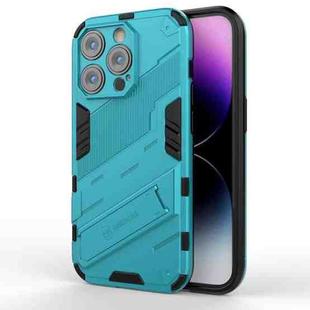 For iPhone 14 Pro Max Punk Armor 2 in 1 PC + TPU Phone Case (Blue)