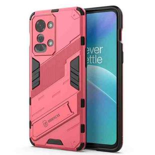 For OnePlus Nord 2T Punk Armor 2 in 1 PC + TPU Phone Case(Light Red)