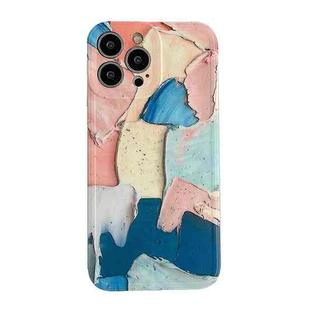 Art Plaster Painting Phone Case For iPhone 13 Pro Max(Bright Color)