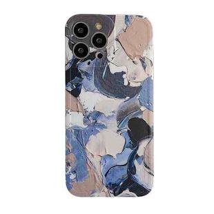 Art Plaster Painting Phone Case For iPhone 13 Pro Max(Dark Color)
